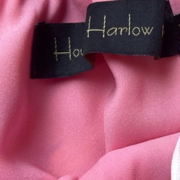 House of Harlow 1960 Joni Mini Dress in Pink Swirl Print Strapless Size XXS - Picture 5 of 7